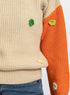 Orange*Lilac Flower Pullover - Khotwh